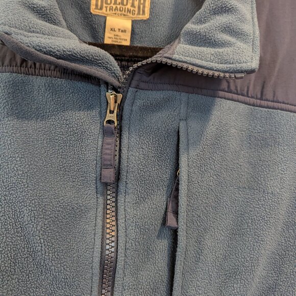 Duluth Trading Company Men's Shoreman Fleece Gridlock Vest Blue XL Tall - Picture 4 of 7